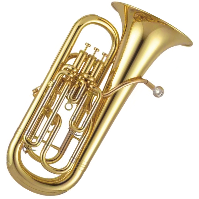 Musical Instrument Tuba - Hymna Golden Lacquer Bb Euphonium 3+1