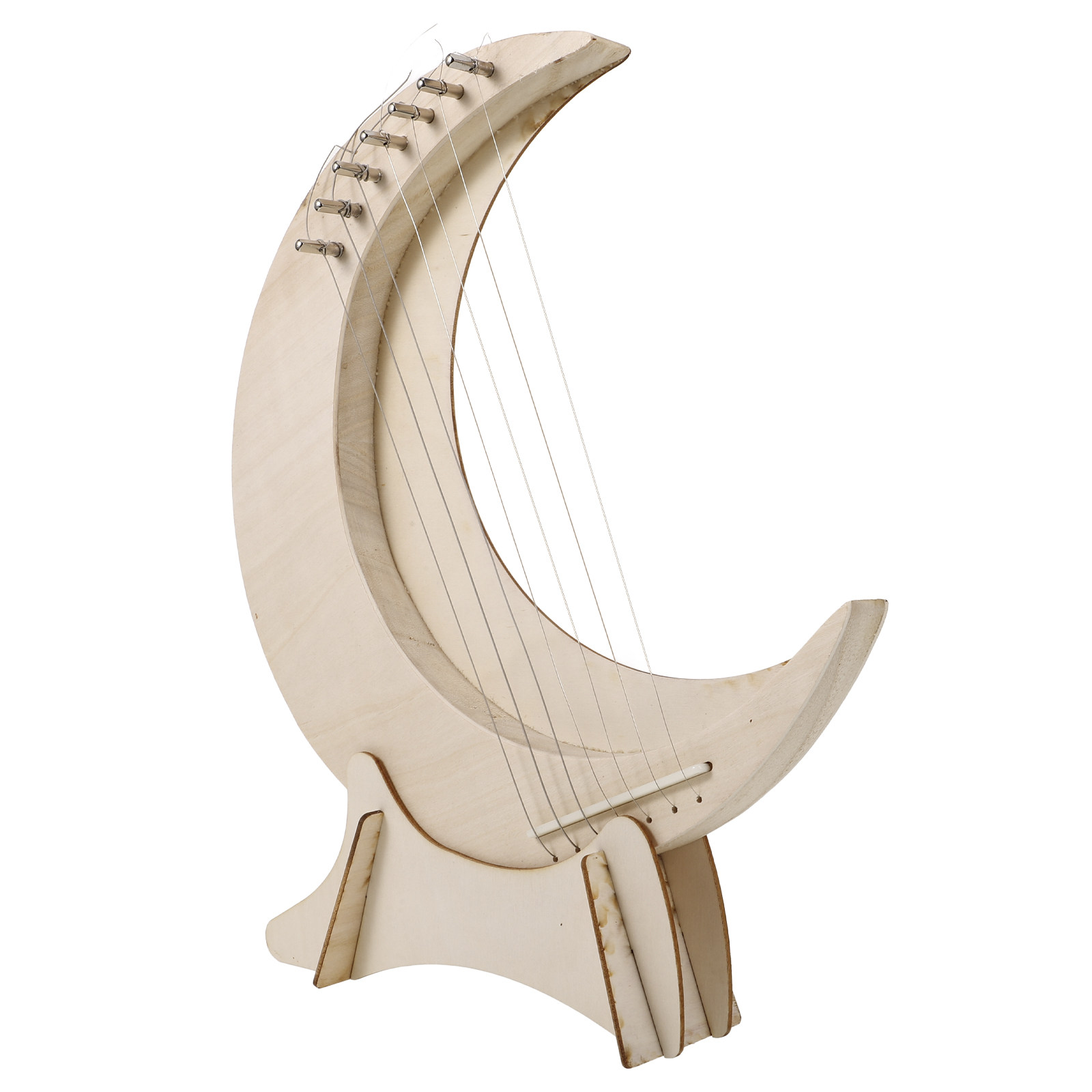 Musical Instrument Harp - 1 Set Wooden Lyre Harp Moon