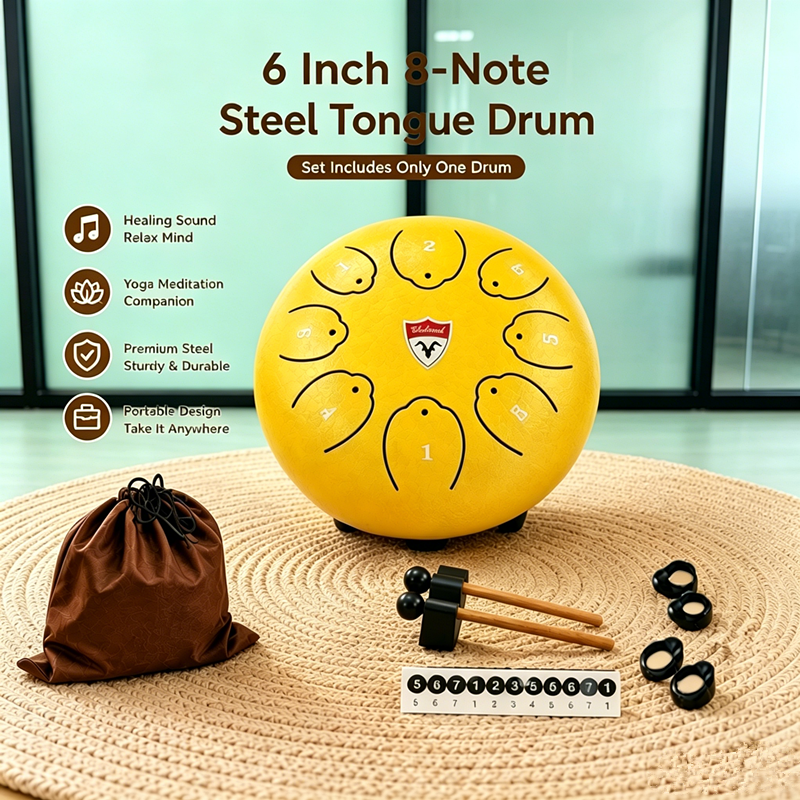 Musical Instrument Percussion - Steel tongue drum,6 Inch 8 Notes
