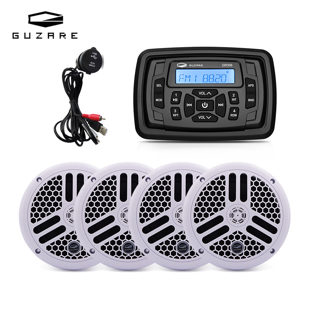 Musical Instrument Image - GUZARE Marine Radio Stereo Waterproof Bluetooth