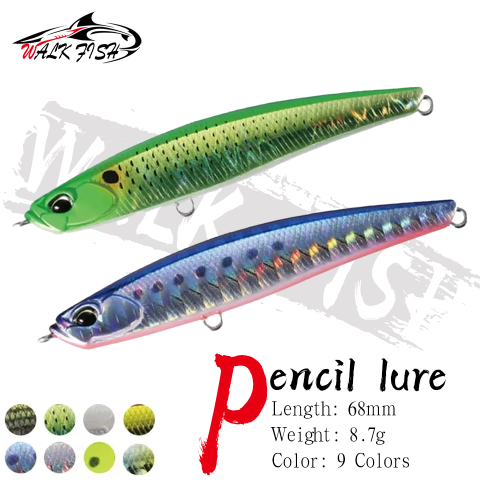 Rain Stick Percussion - WALK FISH 68mm 8.7g Pencil Fishing