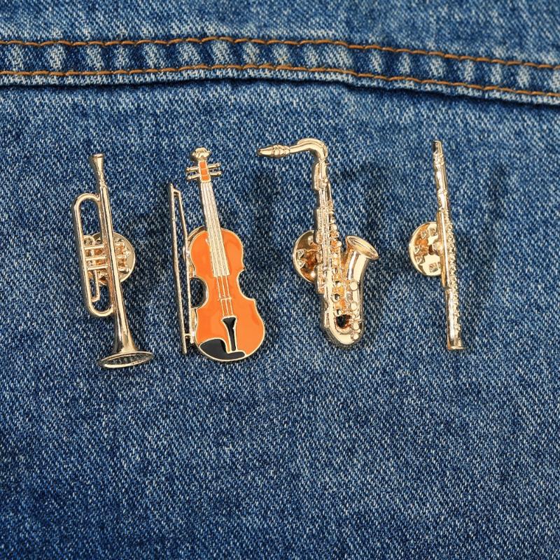 Musical Instrument Like Trumpet - 1Pcs Fun Music Orchestra Badge, Enamel