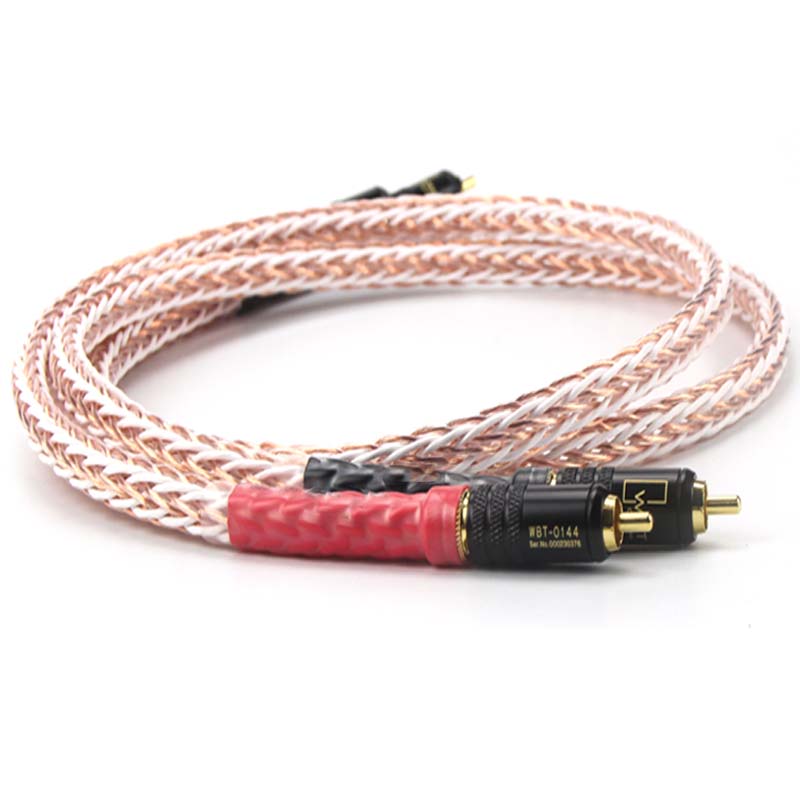 Musical Instrument Image - Pair Hi-End RCA Interconnect Cable 8TC
