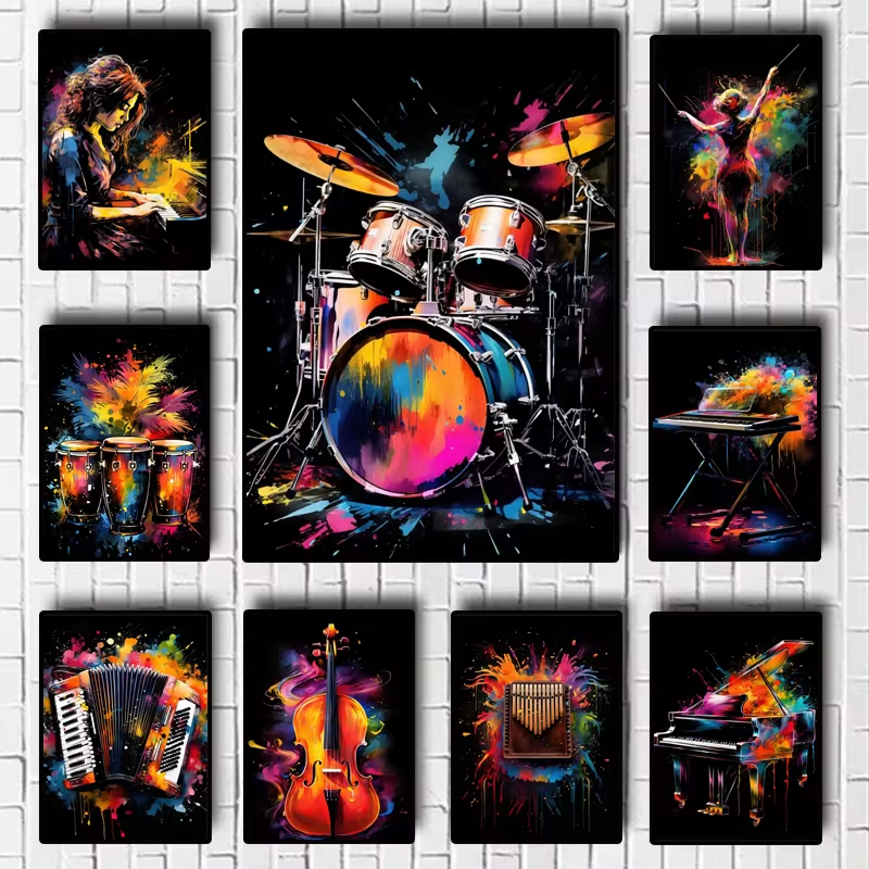 Musical Instrument Image - Musical Instrument Photo Poster Guitar Shelves