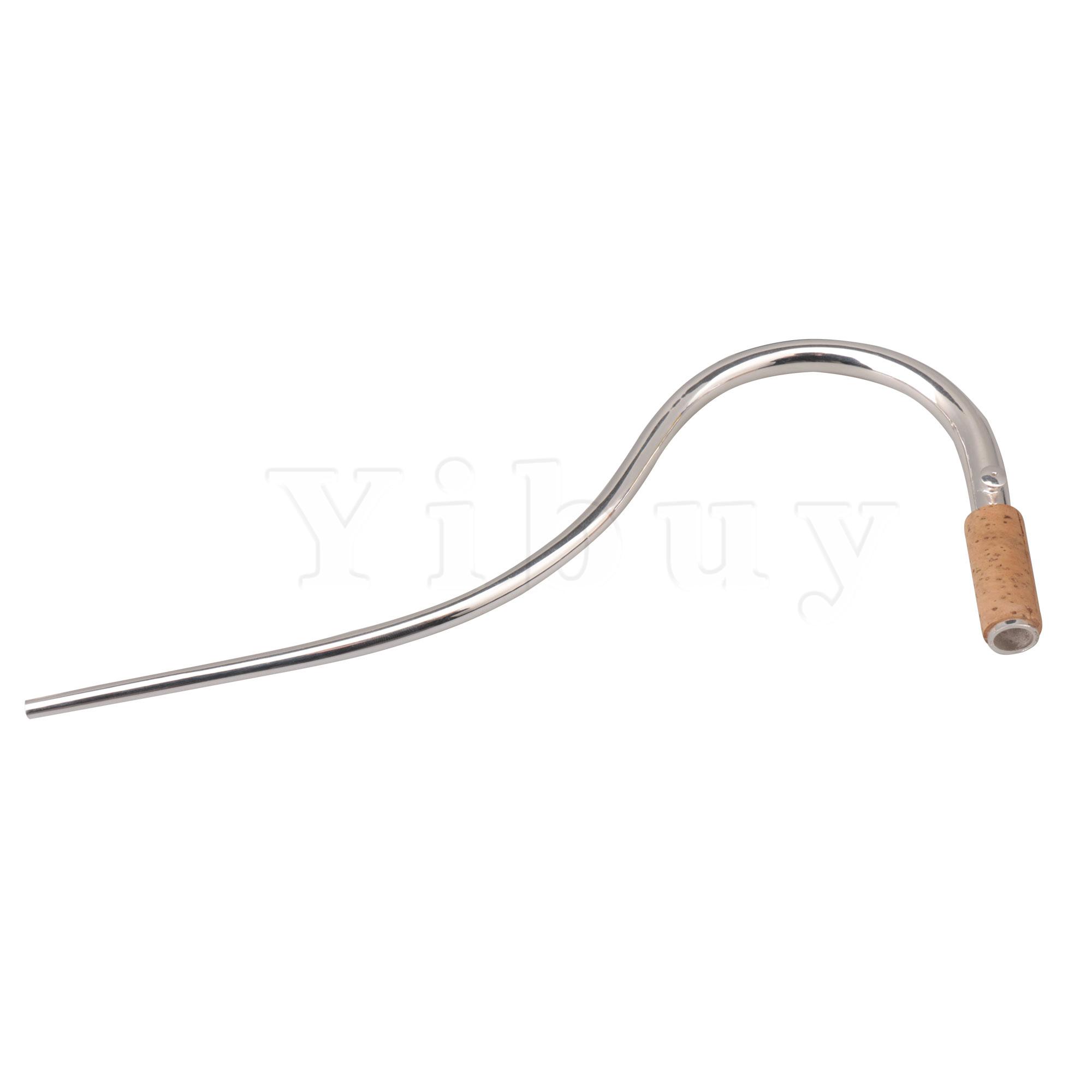 Musical Instrument Bazooka - 21.5cm Length Silver Plated Bassoon Bocal