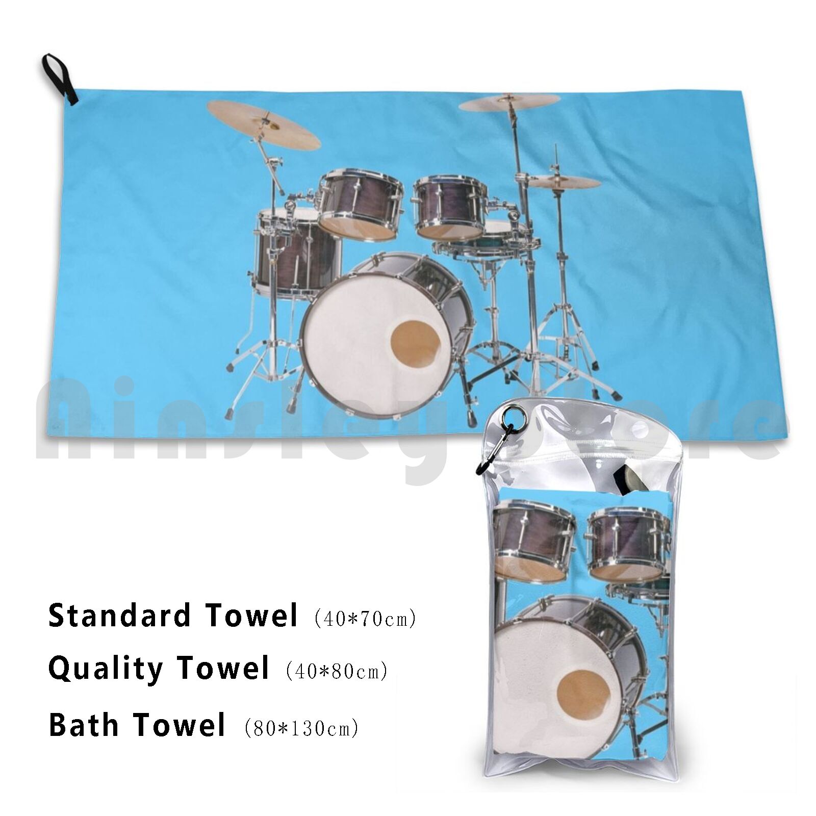 Drums Illustration Bath Towel  - Musical Instrument Image recensie en prijs