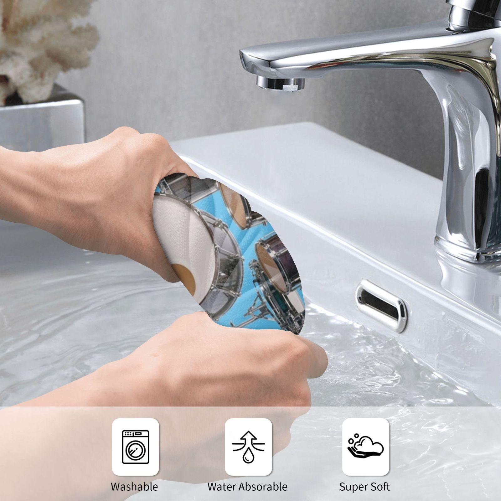 Drums Illustration Bath Towel  - Musical Instrument Image recensie en prijs