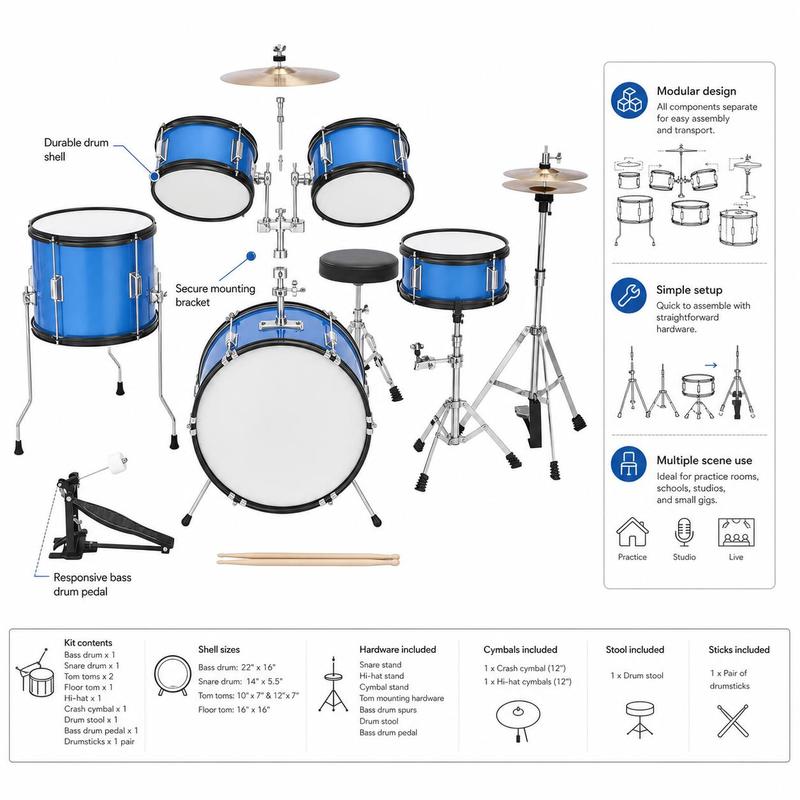 Junior Percussion Kit 16 inch  - Musical Instrument Percussion recensie en prijs