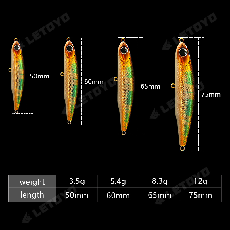 LETOYO Sinking Pencil 17g 12g- - Rain Stick Percussion recensie en prijs