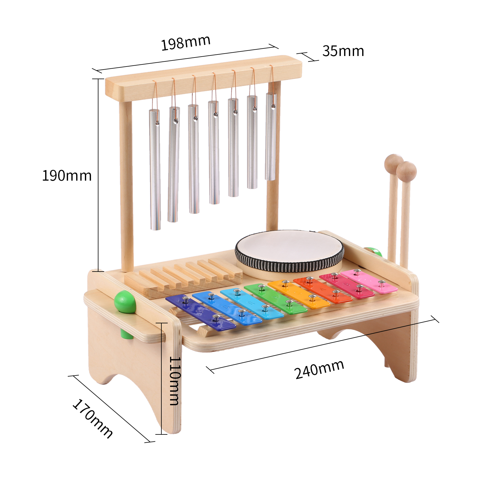 Wind Chime Combination Kids Dr - Guiro Scraper Instrument recensie en prijs