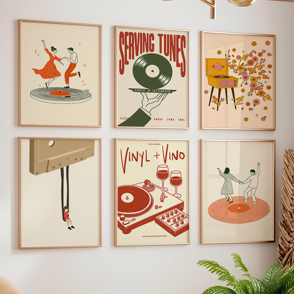 1pc Vintage Music Canvas Poste - Musical Instrument Tuba recensie en prijs