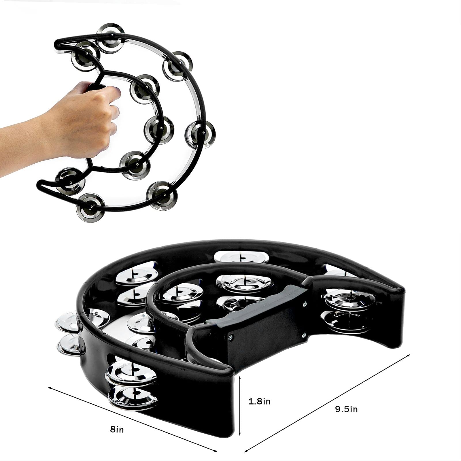 Tambourine Double Row Metal Ji - Musical Instrument Tuba recensie en prijs
