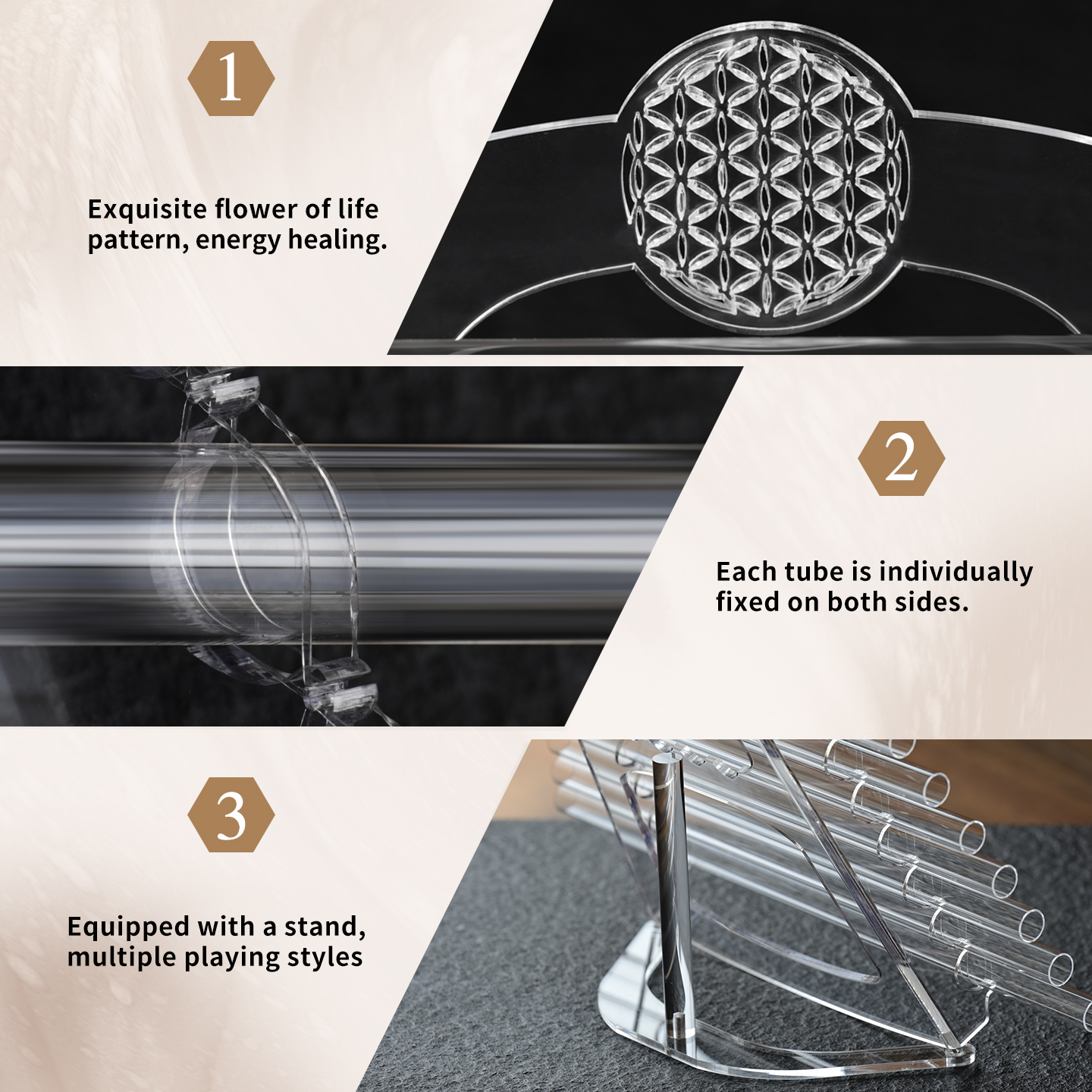 432HZ Clear Quartz Crystal Sin - Musical Instrument Harp recensie en prijs
