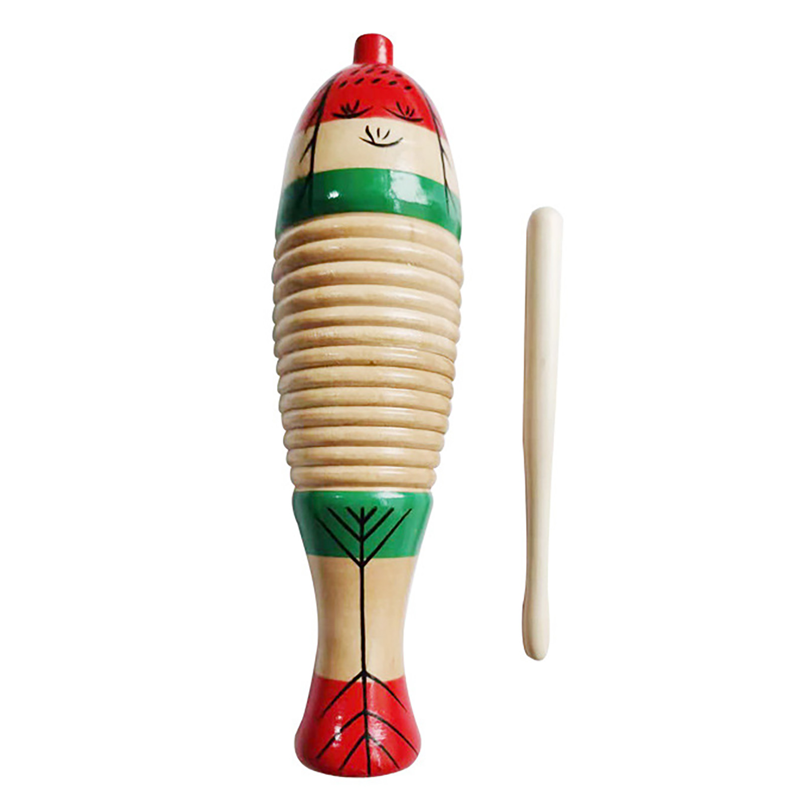 Colorful Fish Shaped Wooden Gu - Guiro Scraper Instrument recensie en prijs