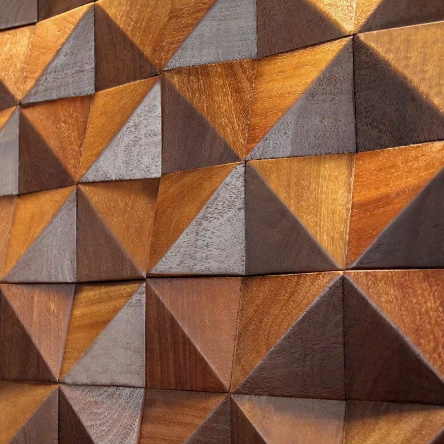 3D Triangle Solid Wood Mosaic  - Musical Instrument Image recensie en prijs