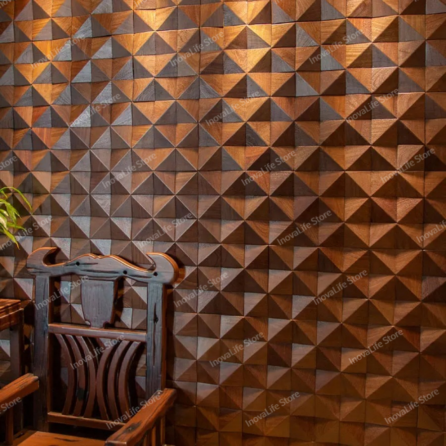 3D Triangle Solid Wood Mosaic  - Musical Instrument Image recensie en prijs