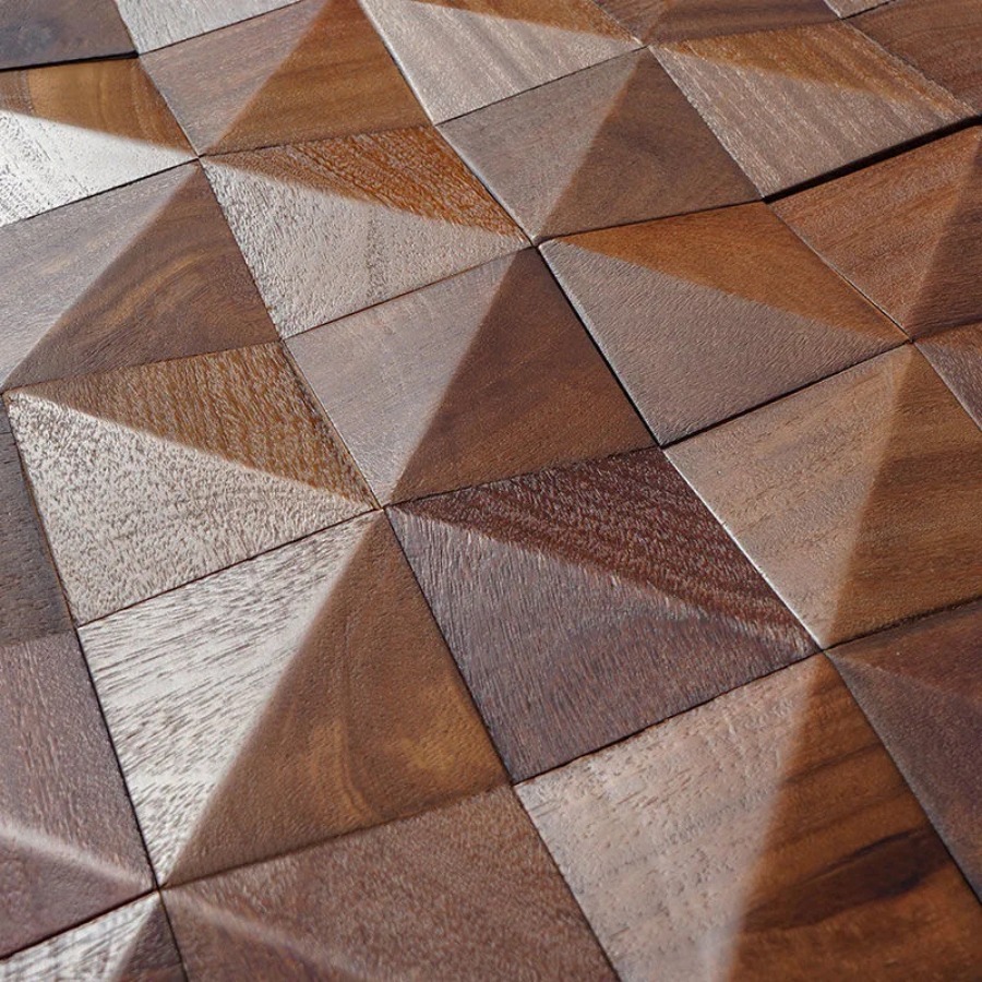 3D Triangle Solid Wood Mosaic  - Musical Instrument Image recensie en prijs
