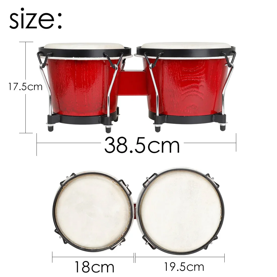 IRIN African Bongo Drums Woode - Musical Instrument Percussion recensie en prijs